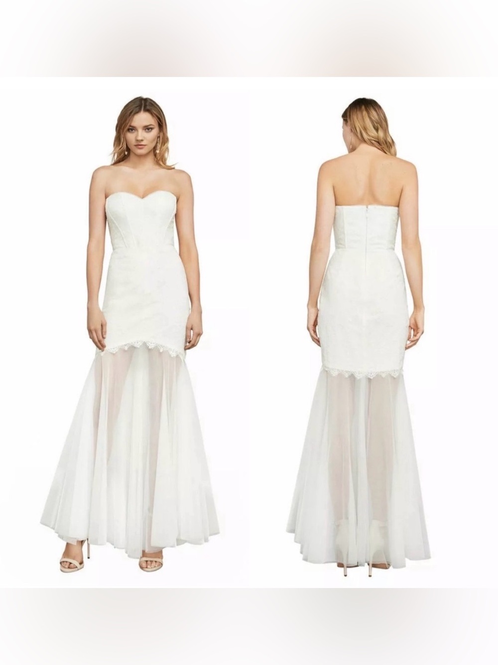 BCBGMaxAzria Alyce Lace Sweetheart Mermaid Wedding Dress